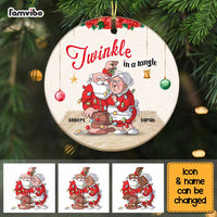 Personalized Old couple Twinkle In A Tangle Circle Ornament OB84 36O67 thumb 1