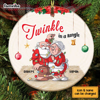 Personalized Old couple Twinkle In A Tangle Circle Ornament OB84 36O67 thumb 1