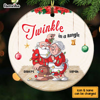 Personalized Old couple Twinkle In A Tangle Circle Ornament OB84 36O67 thumb 1