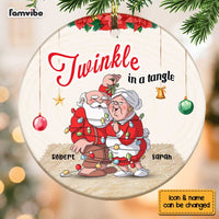 Personalized Old couple Twinkle In A Tangle Circle Ornament OB84 36O67 thumb 1