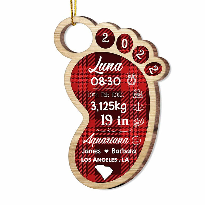 Personalized Baby Foot Ornament OB71 36O67 1
