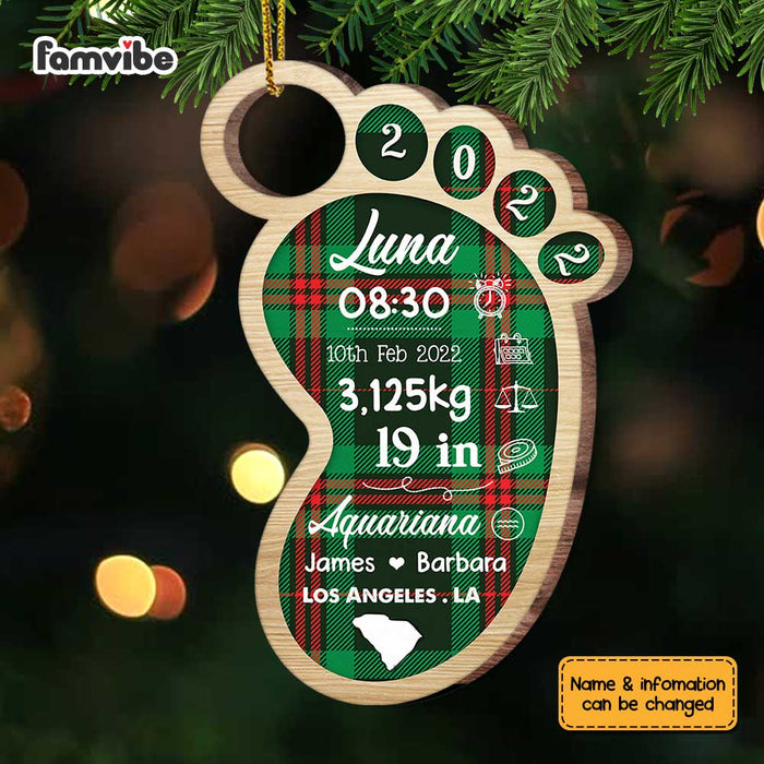 Personalized Baby Foot Ornament OB71 36O67 1