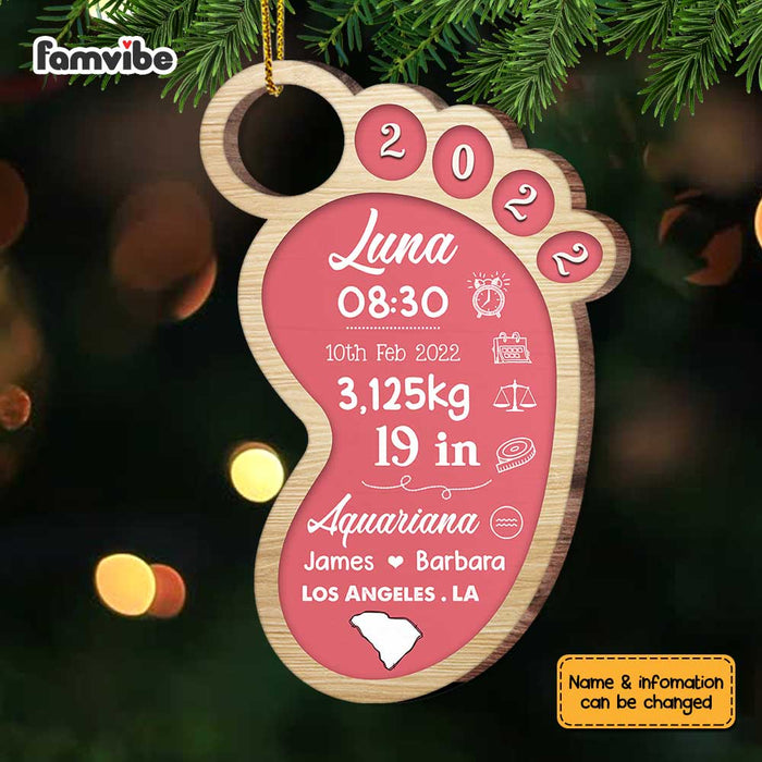 Personalized Baby Foot Ornament OB71 36O67 1