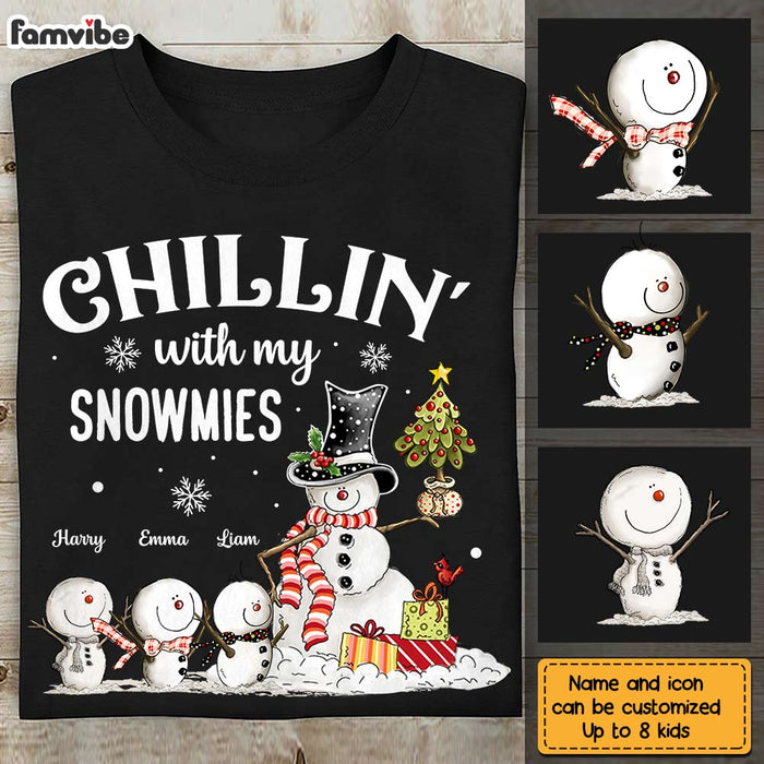 Personalized Christmas Grandma Snowman Shirt - Hoodie - Sweatshirt OB72 23O28 1
