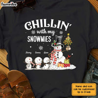 Personalized Christmas Grandma Snowman Shirt - Hoodie - Sweatshirt OB72 23O28 thumb 1