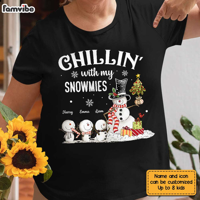 Personalized Christmas Grandma Snowman Shirt - Hoodie - Sweatshirt OB72 23O28 1