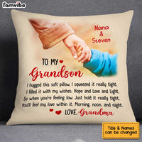 Personalized To My Grandson Hold Hand Pillow OB102 36O34 thumb 1