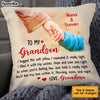 Personalized To My Grandson Hold Hand Pillow OB102 36O34 1