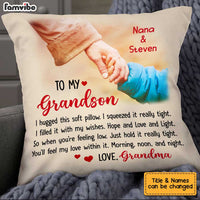 Personalized To My Grandson Hold Hand Pillow OB102 36O34 thumb 1