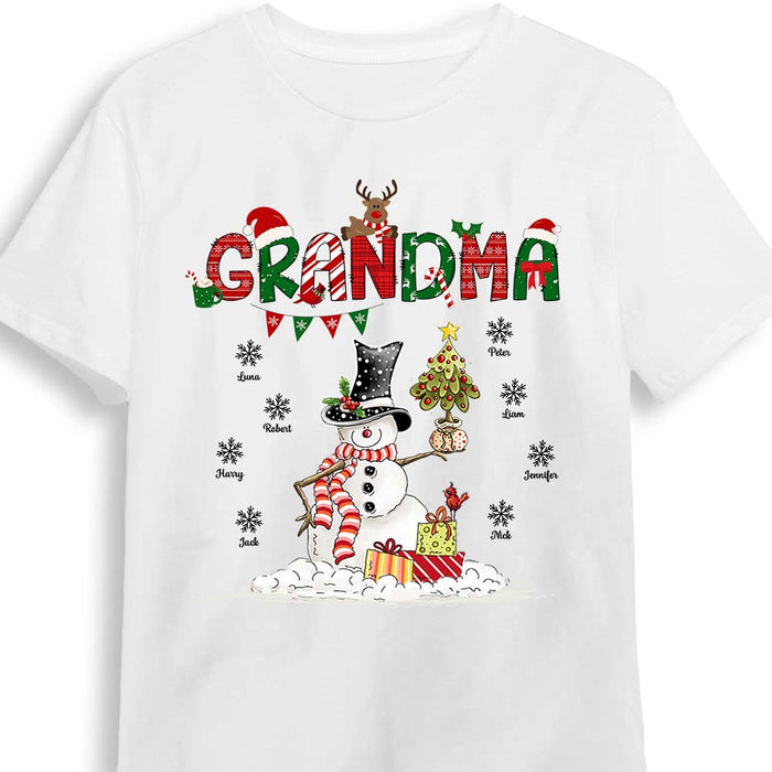 Personalized Grandma Snowman Christmas Shirt - Hoodie - Sweatshirt OB83 32O67 1