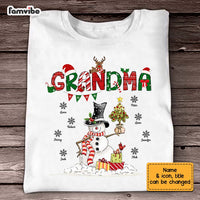 Personalized Grandma Snowman Christmas Shirt - Hoodie - Sweatshirt OB83 32O67 thumb 1