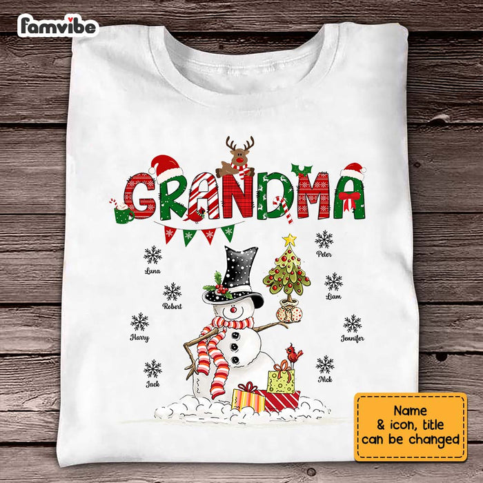 Personalized Grandma Snowman Christmas Shirt - Hoodie - Sweatshirt OB83 32O67 1