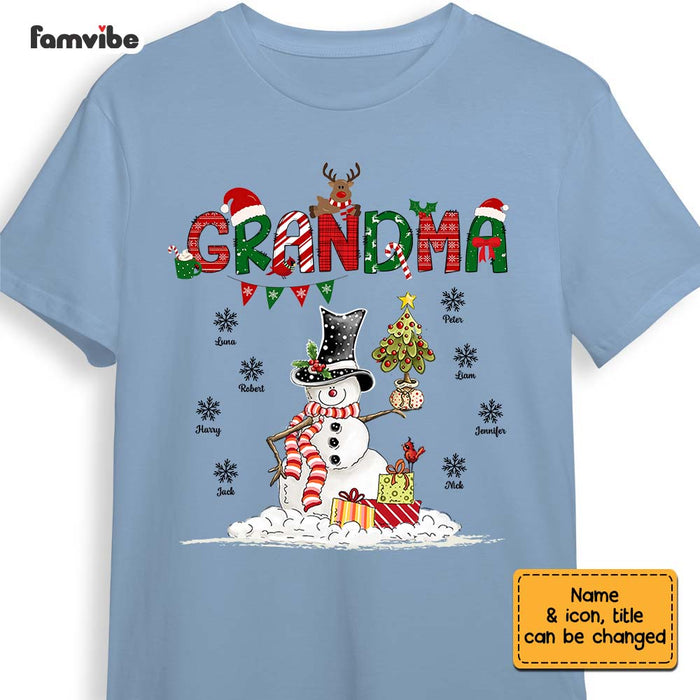 Personalized Grandma Snowman Christmas Shirt - Hoodie - Sweatshirt OB83 32O67 1