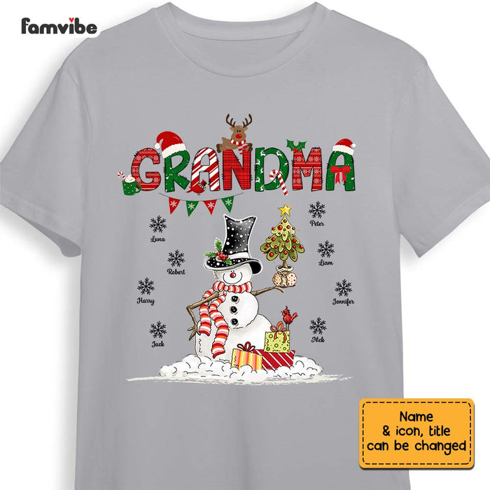 Personalized Grandma Snowman Christmas Shirt - Hoodie - Sweatshirt OB83 32O67 1