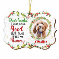 Personalized Christmas Dog Photo I Tried To Be Good Benelux Ornament OB74 23O34 thumb 1