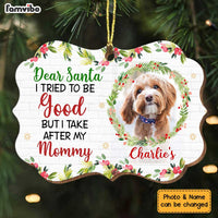 Personalized Christmas Dog Photo I Tried To Be Good Benelux Ornament OB74 23O34 thumb 1