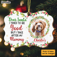 Personalized Christmas Dog Photo I Tried To Be Good Benelux Ornament OB74 23O34 thumb 1