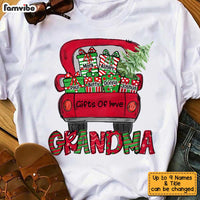 Personalized Grandma's Gifts Of Love Grandkids Christmas Red Truck Car Shirt - Hoodie - Sweatshirt OB71 58O34 thumb 1