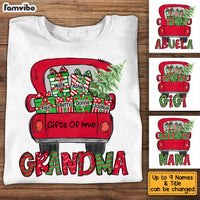 Personalized Grandma's Gifts Of Love Grandkids Christmas Red Truck Car Shirt - Hoodie - Sweatshirt OB71 58O34 thumb 1