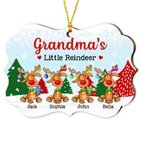 Personalized Christmas Grandma's Little Reindeer Benelux Ornament OB76 23O47 thumb 1