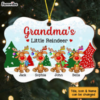 Personalized Christmas Grandma's Little Reindeer Benelux Ornament OB76 23O47 thumb 1