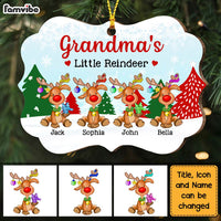 Personalized Christmas Grandma's Little Reindeer Benelux Ornament OB76 23O47 thumb 1