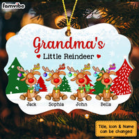 Personalized Christmas Grandma's Little Reindeer Benelux Ornament OB76 23O47 thumb 1