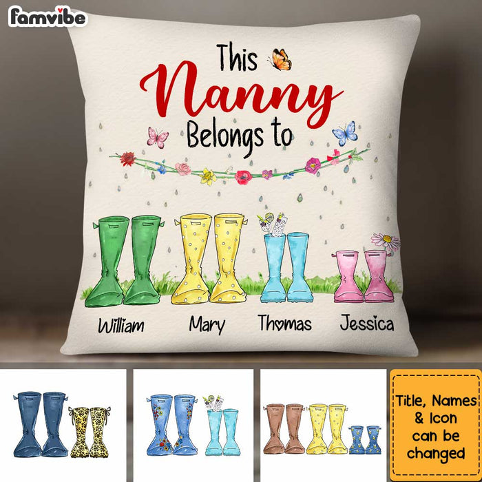 Personalized Welly Boots This Nanny Belongs To Pillow OB112 36O34 1