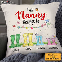Personalized Welly Boots This Nanny Belongs To Pillow OB112 36O34 thumb 1