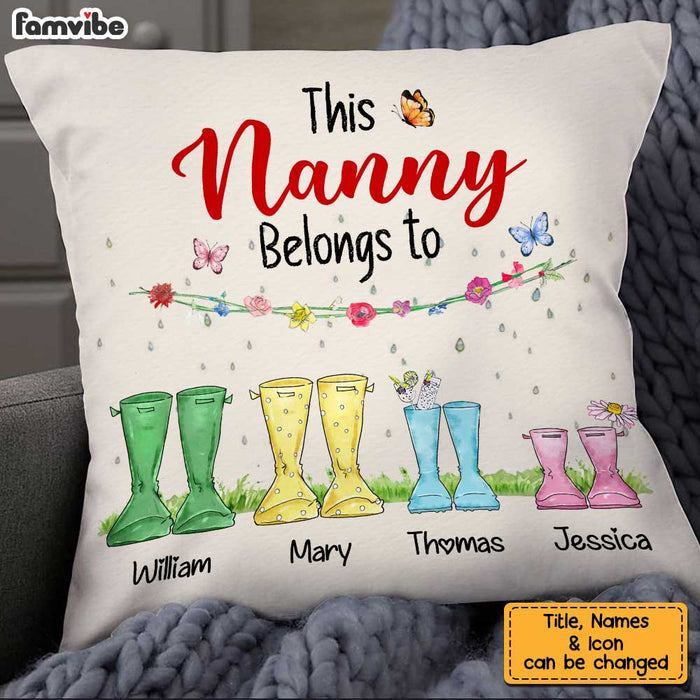 Personalized Welly Boots This Nanny Belongs To Pillow OB112 36O34 1