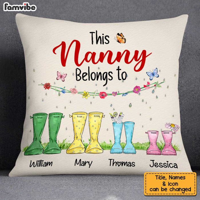 Personalized Welly Boots This Nanny Belongs To Pillow OB112 36O34 1