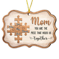 Personalized Mom Puzzle Piece Benelux Ornament OB83 36O28 thumb 1