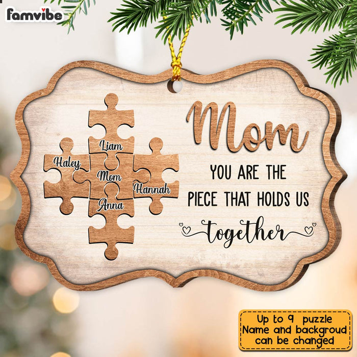 Personalized Mom Puzzle Piece Benelux Ornament OB83 36O28 1