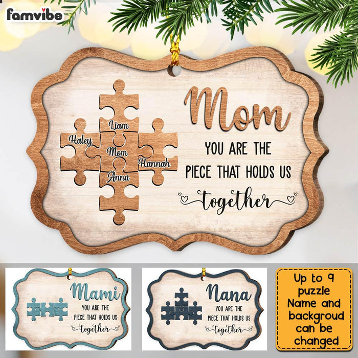 Personalized Mom Puzzle Piece Benelux Ornament OB83 36O28 1