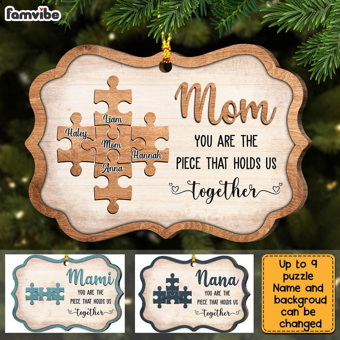 Personalized Mom Puzzle Piece Benelux Ornament OB83 36O28 1