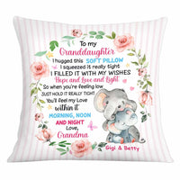 Personalized Elephant Granddaughter Hug  This Pillow OB82 30O34 thumb 1