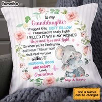 Personalized Elephant Granddaughter Hug  This Pillow OB82 30O34 thumb 1