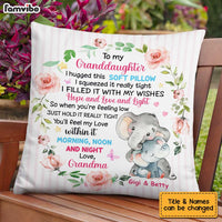 Personalized Elephant Granddaughter Hug  This Pillow OB82 30O34 thumb 1