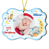 Personalized Baby First Christmas Photo Elephant Benelux Ornament OB82 85O53 thumb 1