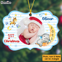 Personalized Baby First Christmas Photo Elephant Benelux Ornament OB82 85O53 thumb 1