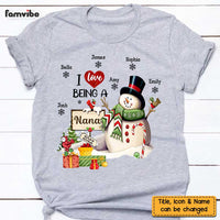 Personalized I Love Being A Grandma Snowman Christmas Shirt - Hoodie - Sweatshirt OB81 58O47 thumb 1