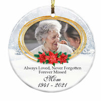Personalized Memo Photo Circle Ornament OB85 30O67 thumb 1