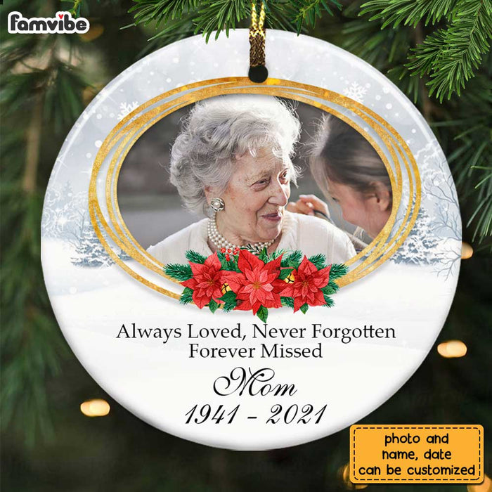 Personalized Memo Photo Circle Ornament OB85 30O67 1
