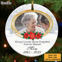 Personalized Memo Photo Circle Ornament OB85 30O67 thumb 1