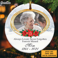 Personalized Memo Photo Circle Ornament OB85 30O67 thumb 1
