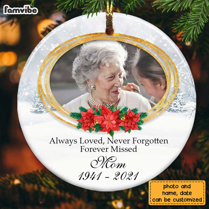 Personalized Memo Photo Circle Ornament OB85 30O67 1