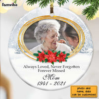 Personalized Memo Photo Circle Ornament OB85 30O67 thumb 1