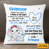 Personalized Elephant Grandson Pillow OB81 32O53 thumb 1