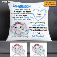 Personalized Elephant Grandson Pillow OB81 32O53 thumb 1