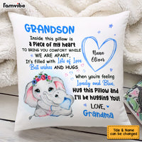 Personalized Elephant Grandson Pillow OB81 32O53 thumb 1
